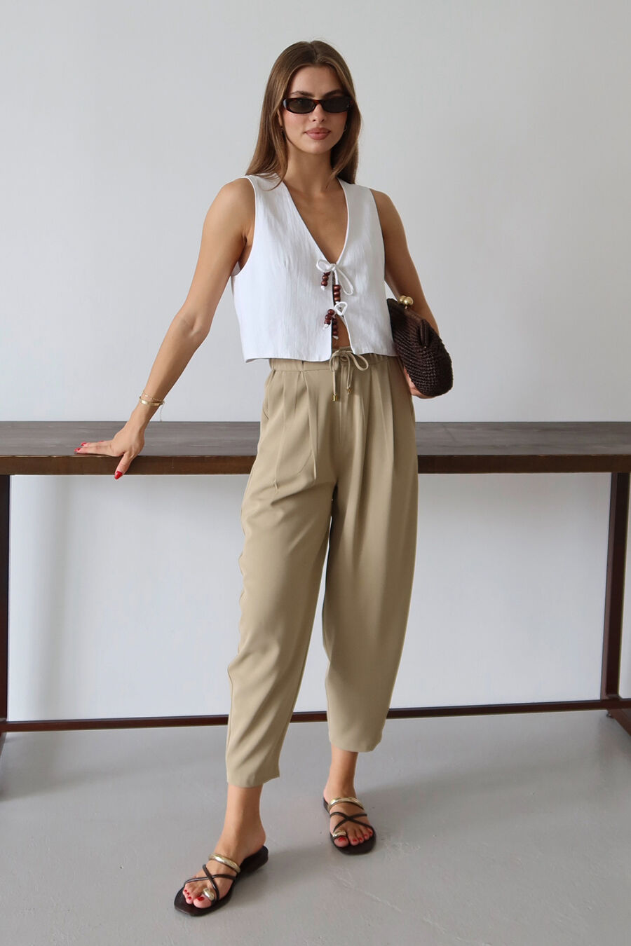 Pantalones corte carrot