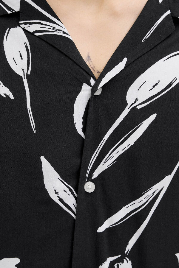 Jack & Jones Camisa relaxed fit manga corta negro