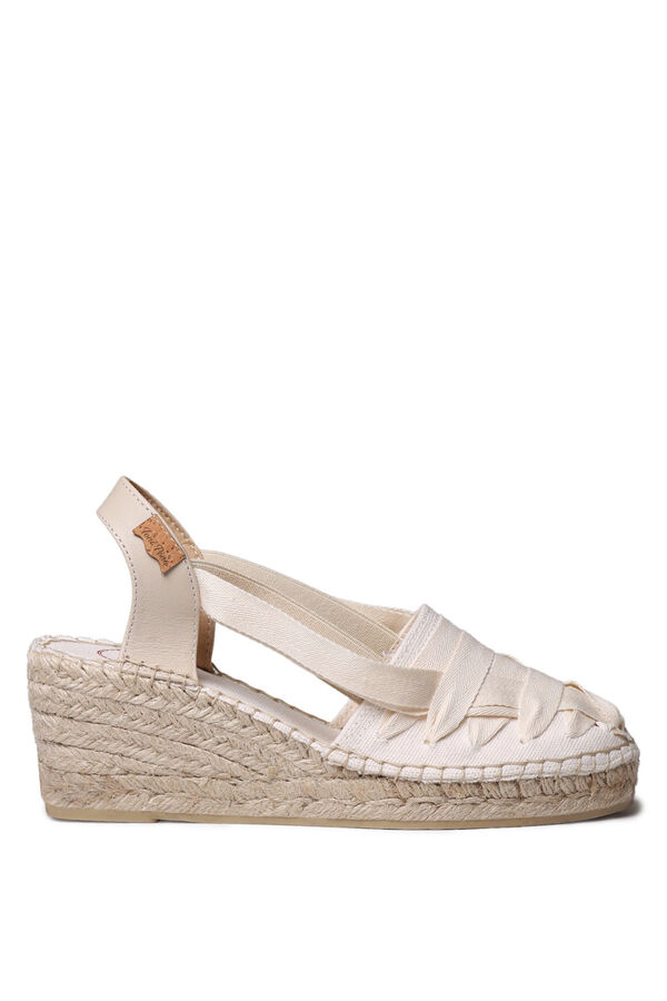Toni Pons Wedge espadrille with ties beige