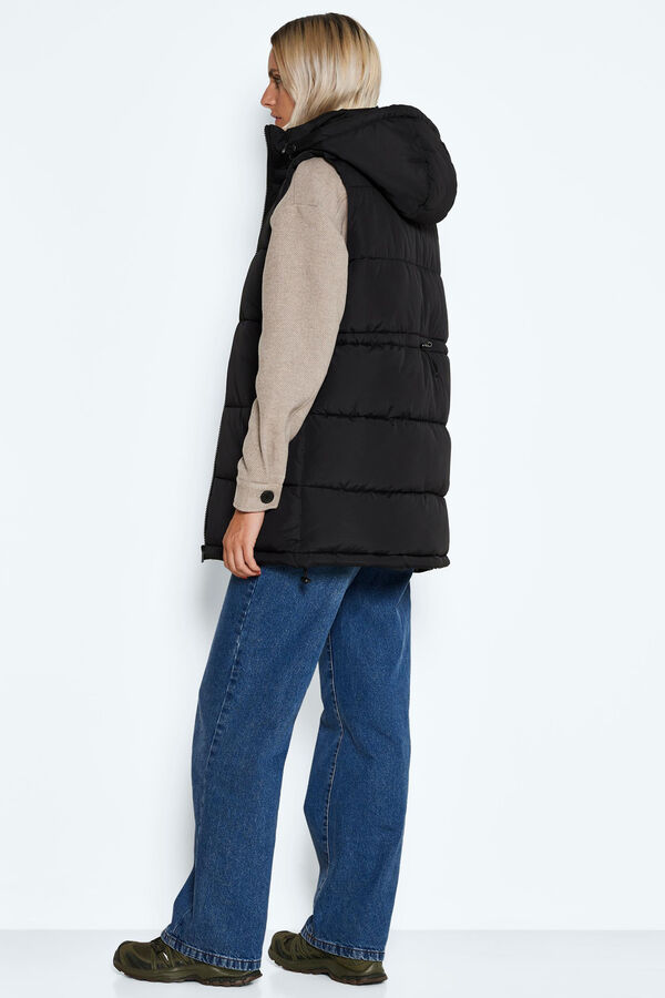 Springfield Long quilted gilet crna