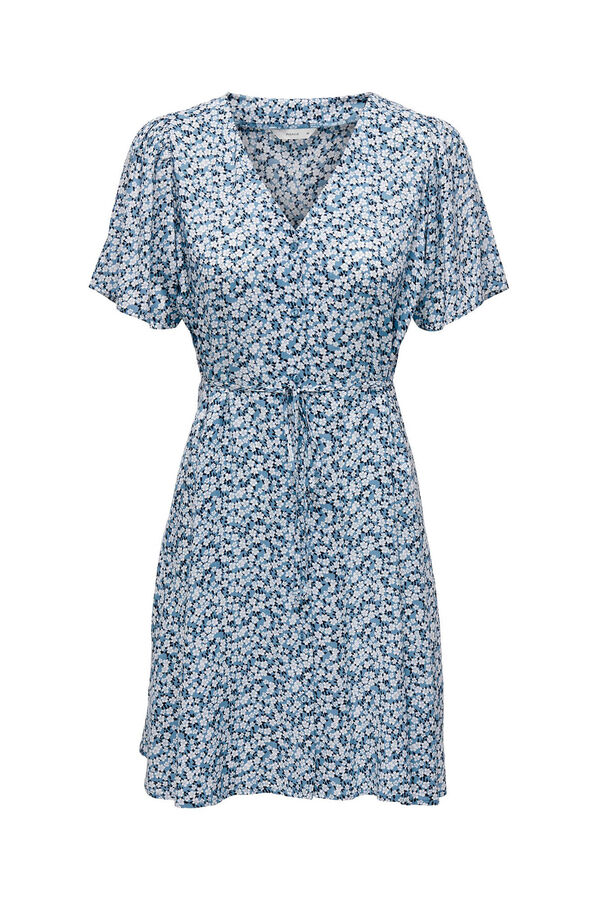 Only Kurzes Kurzarmkleid Blau