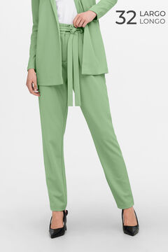 Springfield High waist straight leg trousers green