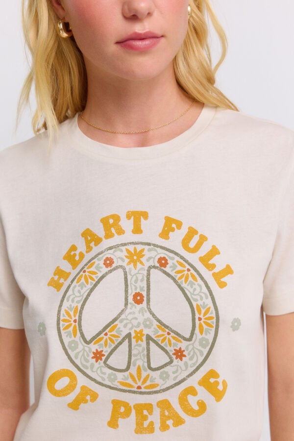 Springfield T-shirt com desenho castanho
