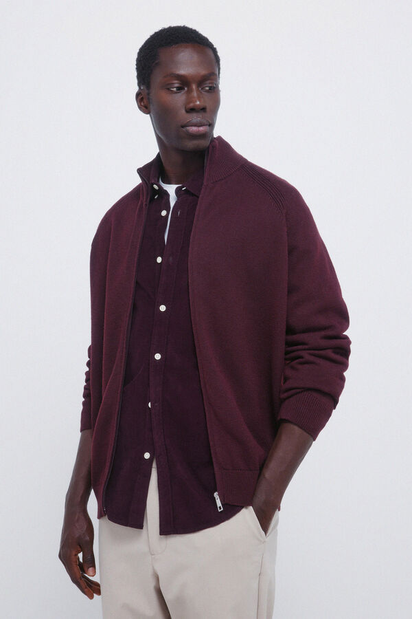 Springfield Jersey-Knit knit X'mas cardigan red