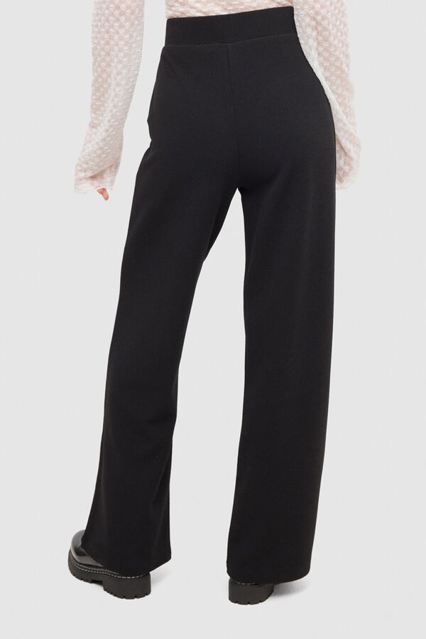 Inside Wide-leg trouser with buttons Crna