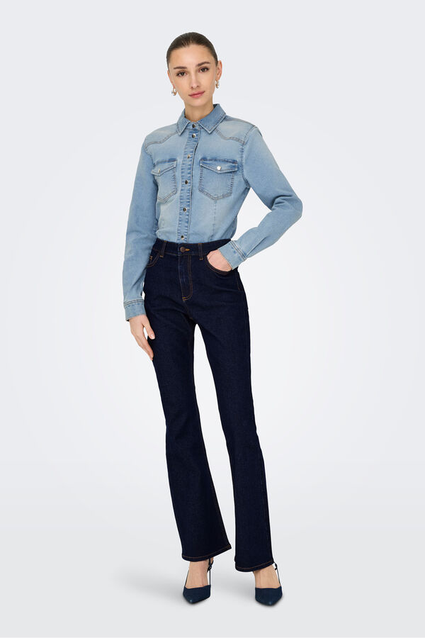 JDY High-waisted rise jeans blue