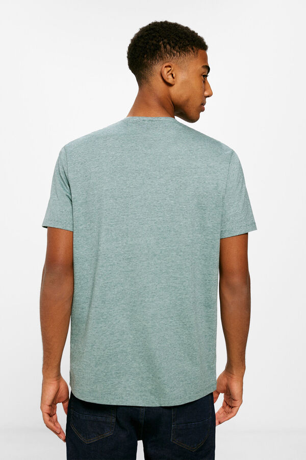 Springfield T-shirt micro rayure vert