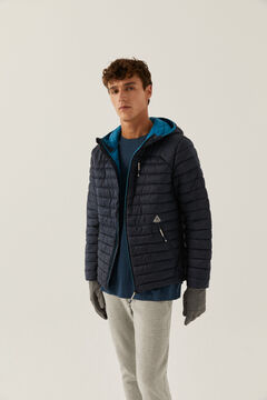 Springfield Contrast quilted thermal jacket blue