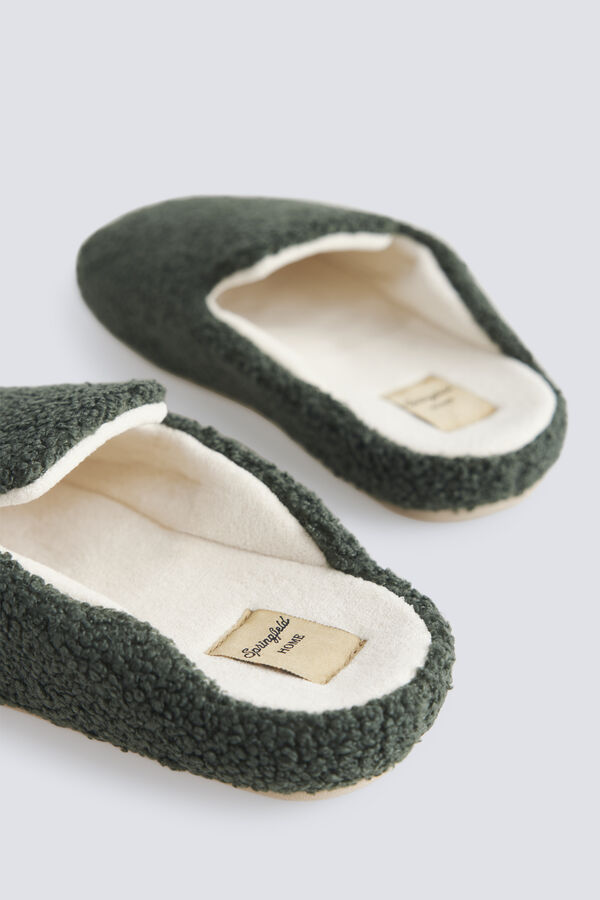 Springfield Puffer clog slipper green