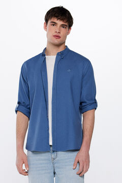 Springfield Textured coloured shirt indigo blue