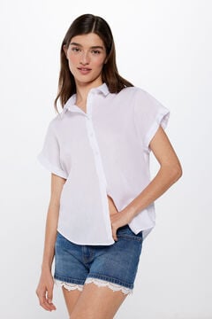 Springfield Essential cotton blouse white