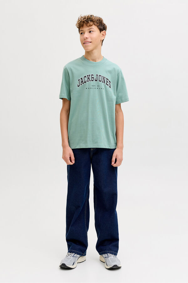 Jack & Jones Junior T-shirt relaxada logo azul