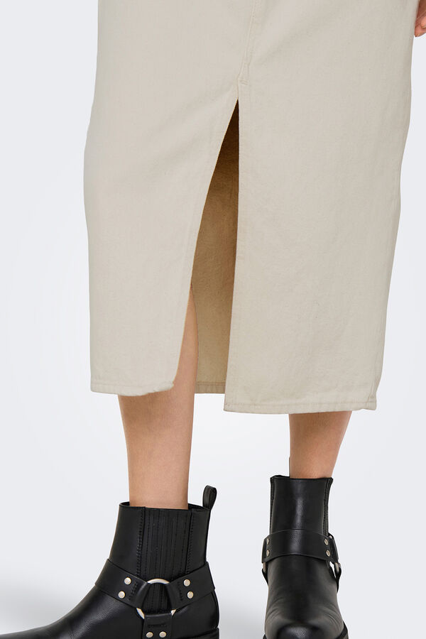 Only Falda vaquera midi rosa