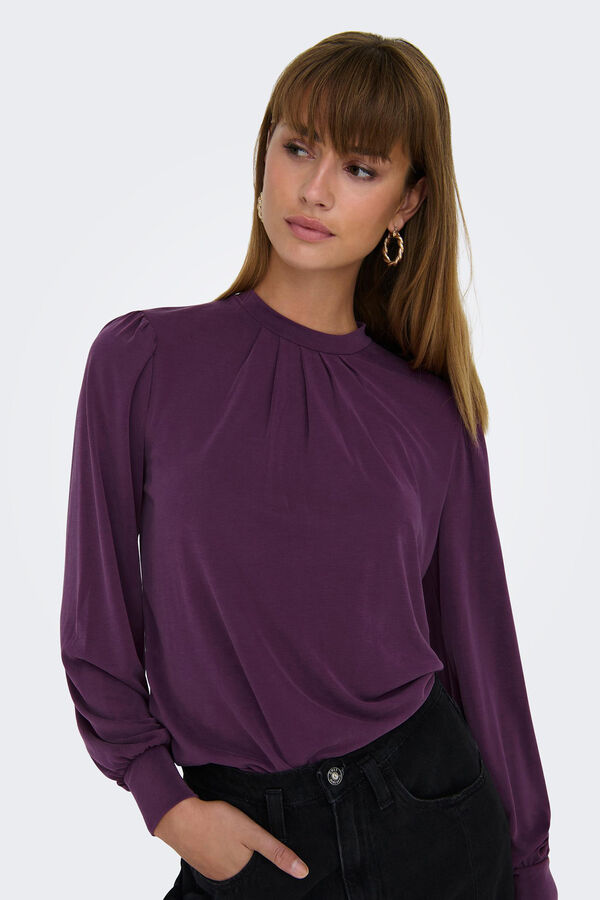 Springfield Long-sleeved modal blouse  purple