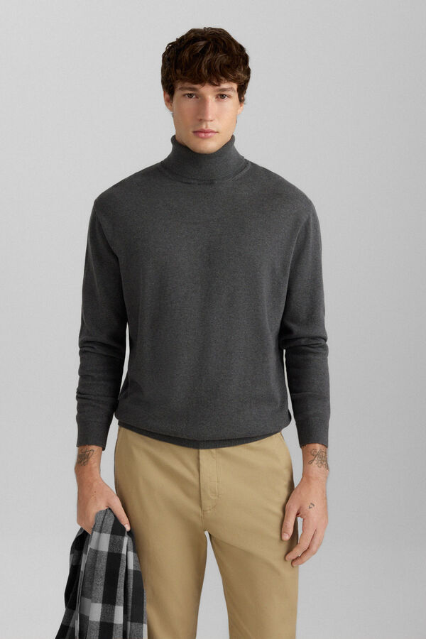 Springfield Funnel neck basic jumper grey