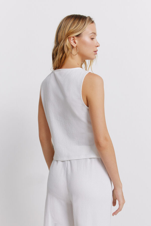 Springfield Button structure gilet pink