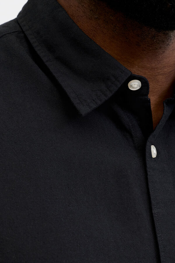 Jack & Jones PLUS Poplin short sleeve shirt black