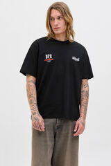 Jack & Jones Back print T-shirt Crna