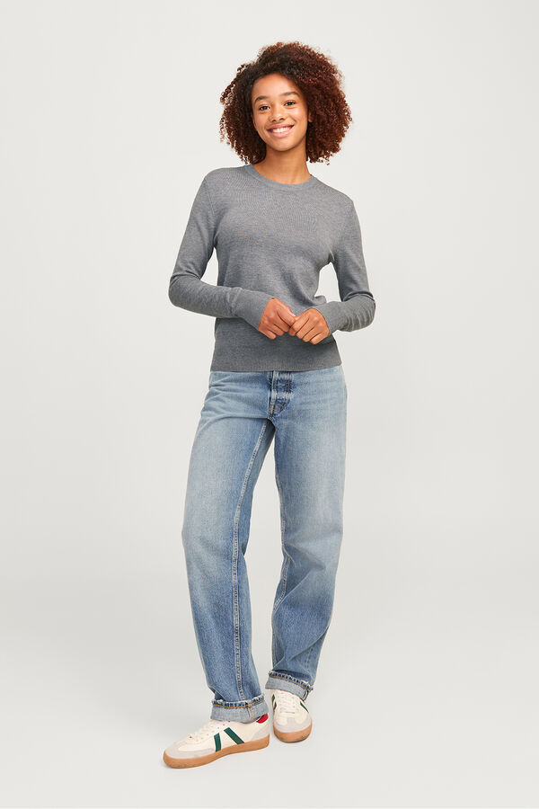 Jack & Jones Slim fit jersey-knit sweater grey