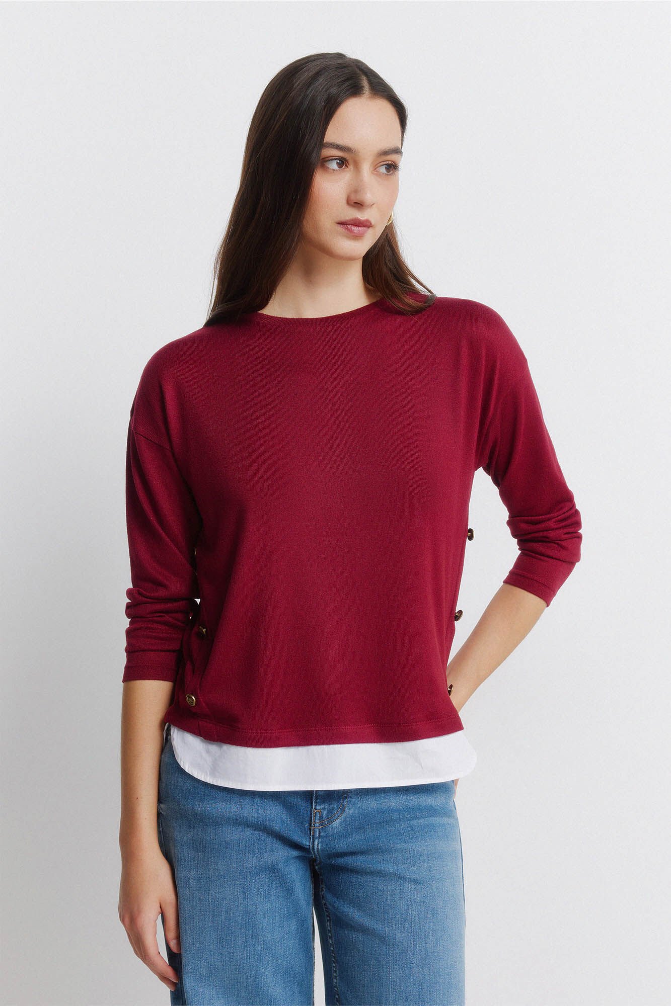 Springfield Kombinovana majica sa bočnim dugmićima