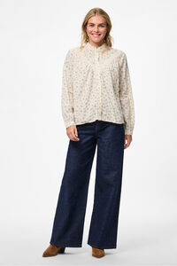 Pieces Gebl&uuml;mte Mao-Bluse