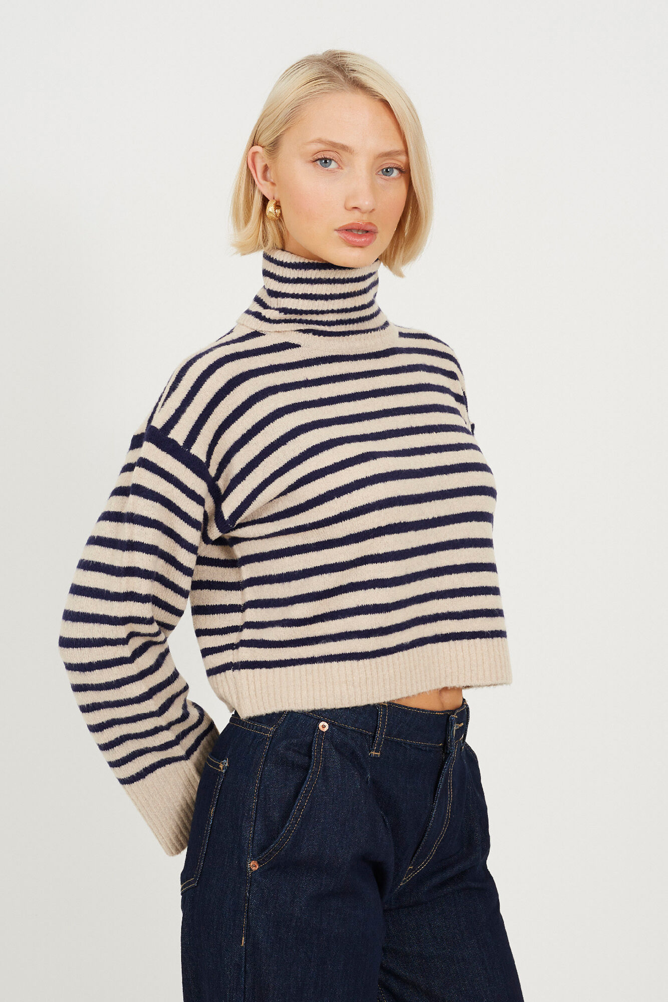 Brave Soul Jersey de punto a rayas