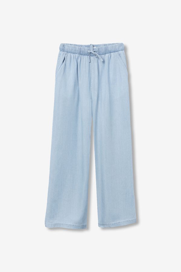 Tiffosi Pantal&oacute;n wide leg azul