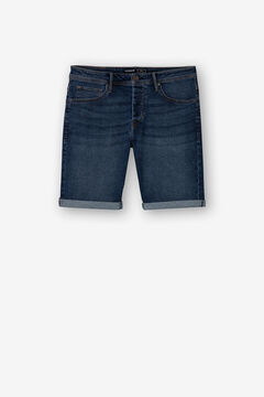 Springfield Slim-Fit Denim Bermuda Shorts blue