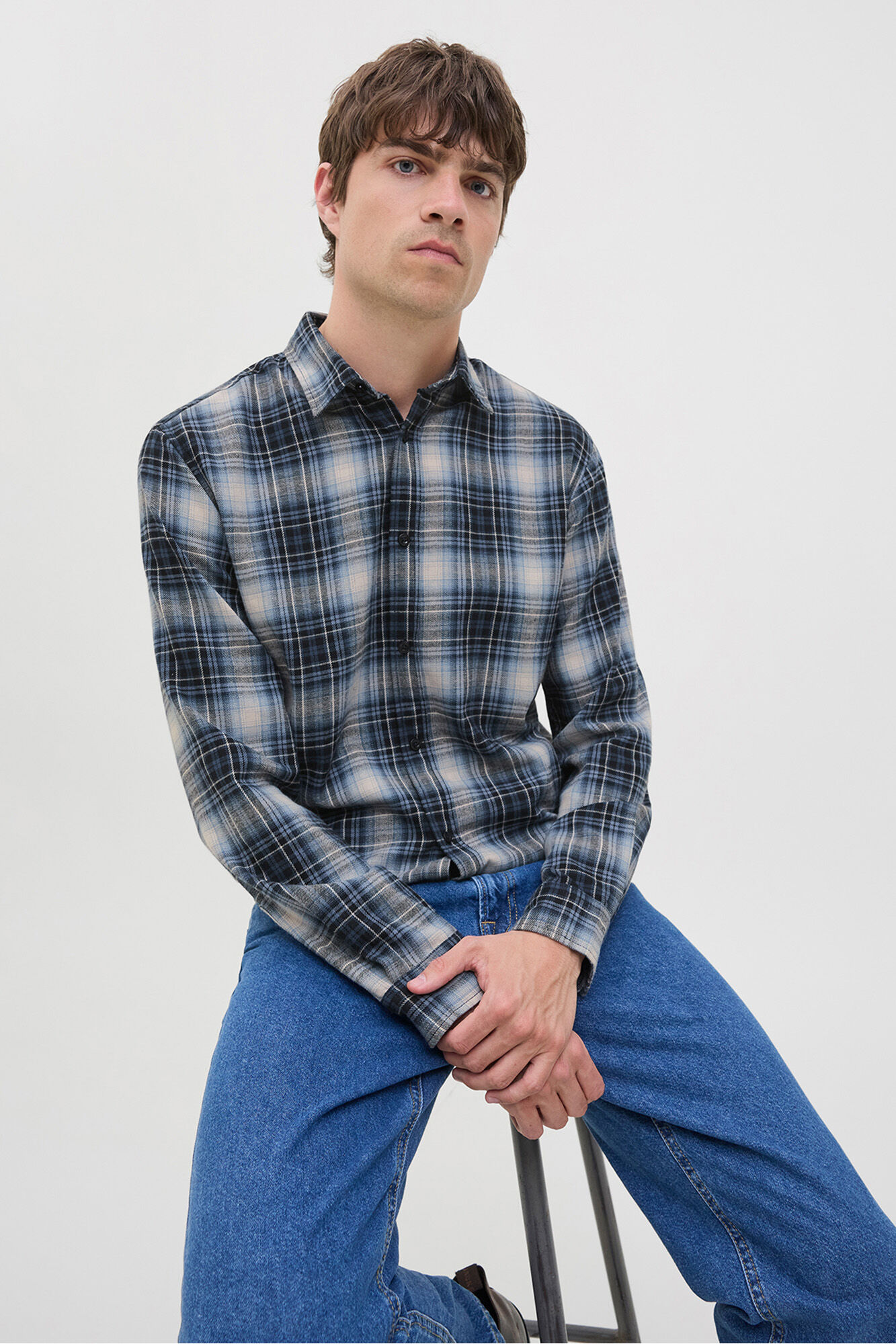 JJ REBEL Camisa xadrez regular fit