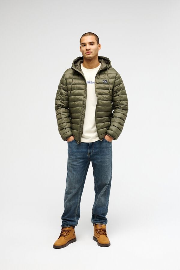 Quiksilver Hooded puffer jacket beige