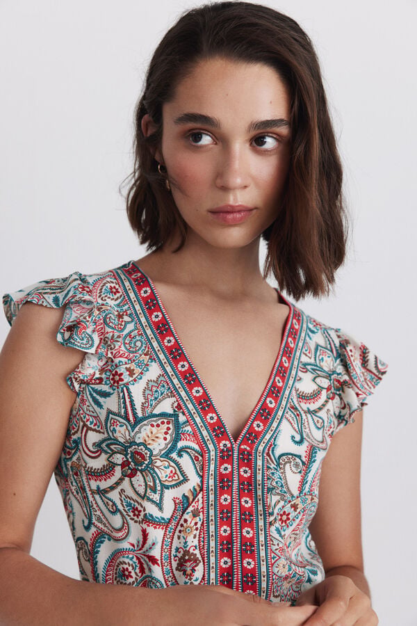 Springfield Border print dress printed