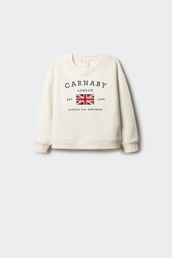 Springfield Kids Sudadera bandera UK niña nude