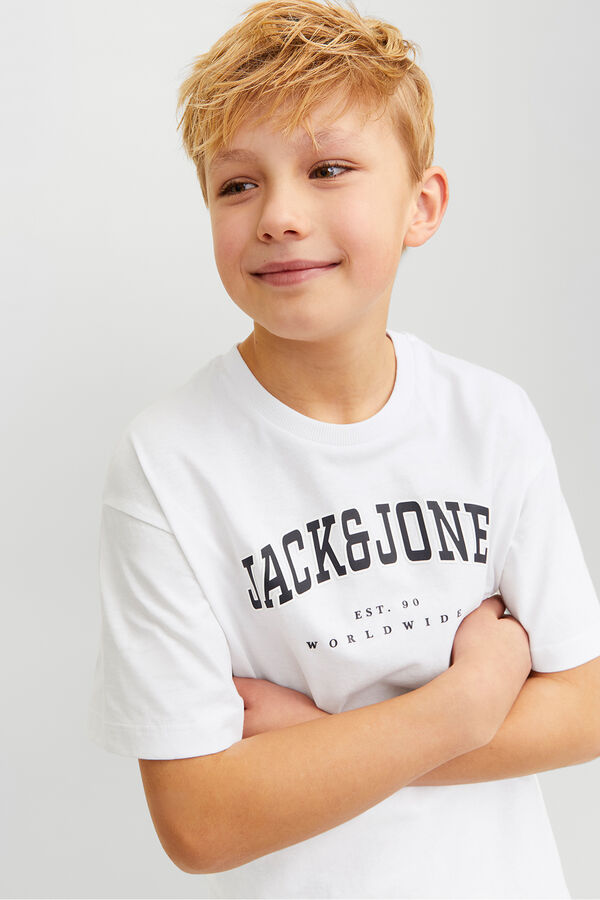Jack & Jones Junior Relaxed logo T-shirt white