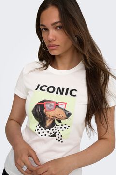 Only T-shirt estampada de manga curta