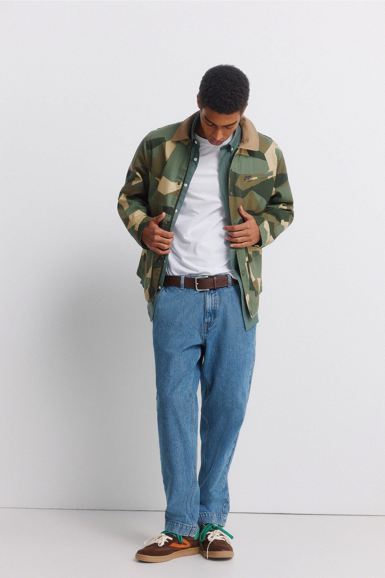 Springfield Camouflage contrast collar parka