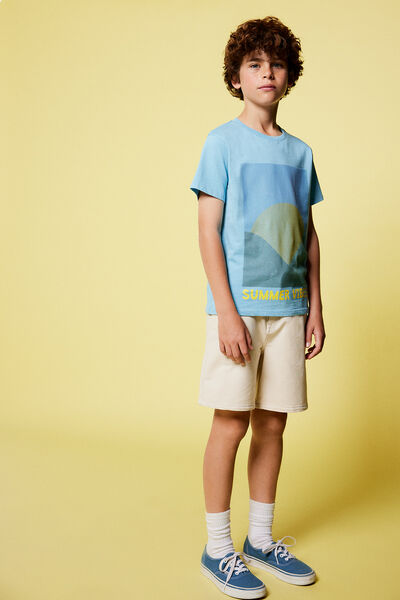 Springfield Majica "Summer Vibes" za dečake svetloplava