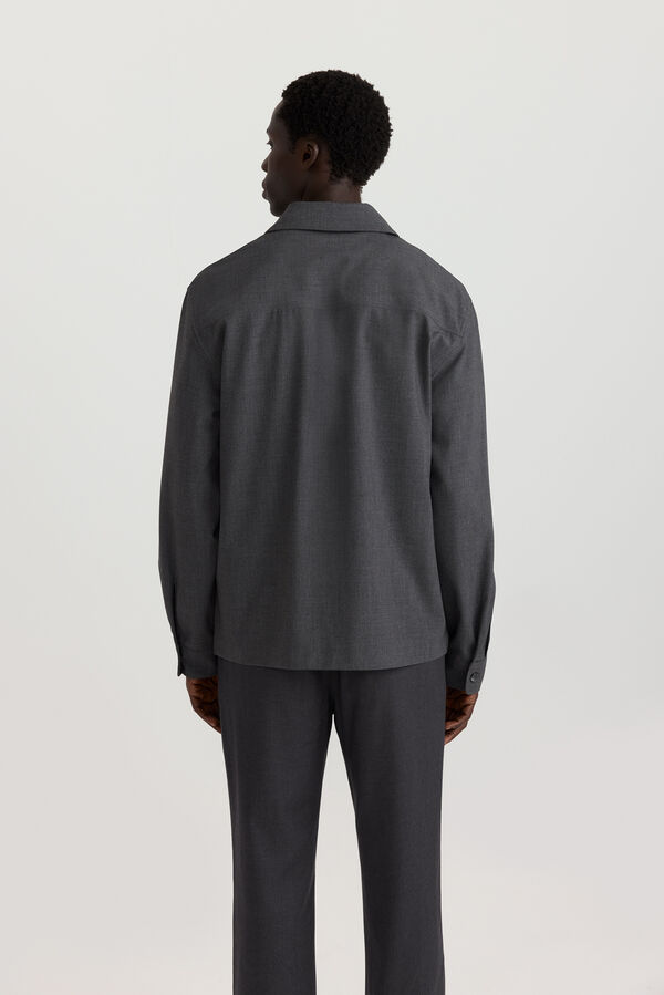 Springfield Fluid fabric overshirt grey