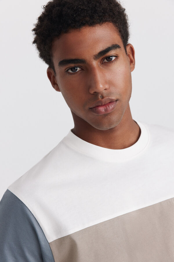 Springfield T-shirt color block cru