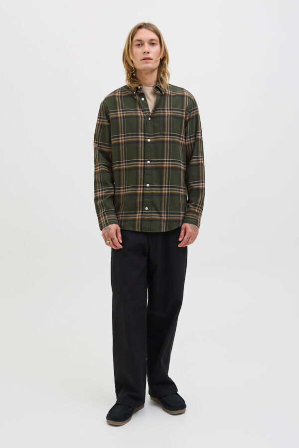 Jack & Jones Regular fit checked shirt vert