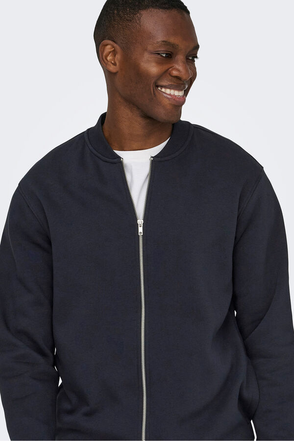 Only & Sons Sudadera estilo bomber. negro