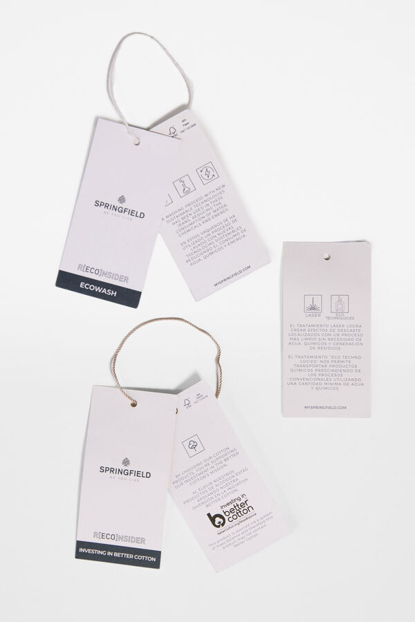 Springfield Slim fit dark grey wash jeans grey