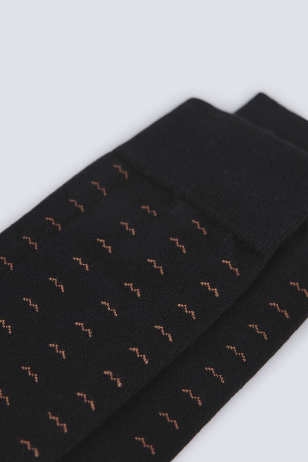 Springfield Long micro-embroidered sock black