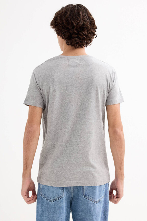 Inside Camiseta B&aacute;sica Print Logo gris