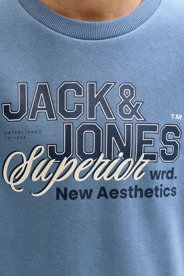 Jack & Jones Junior Large logo sweatshirt grey