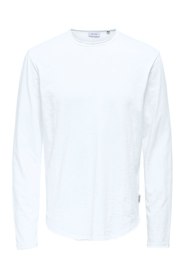 Only & Sons Camiseta manga larga blanco