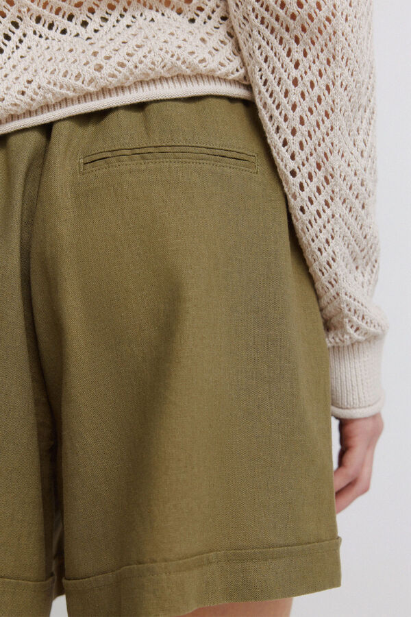 Springfield Cal&ccedil;&otilde;es de linho estampado