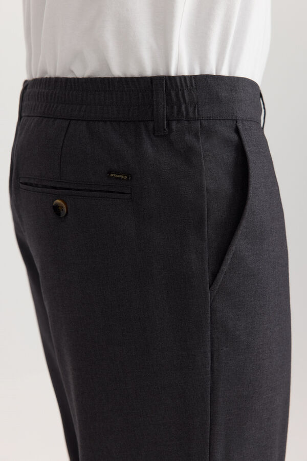 Springfield Slim fit comfort trousers grey