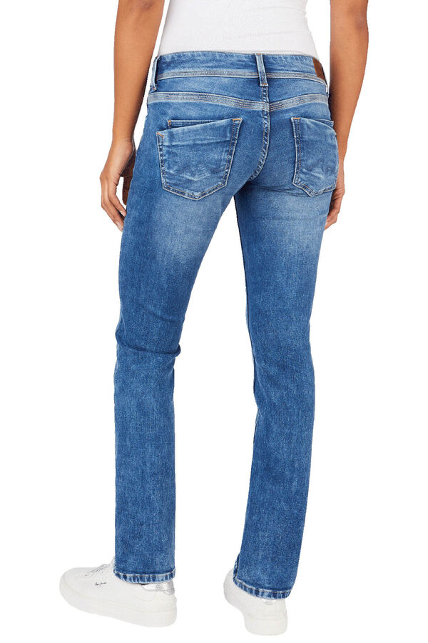 Springfield Straight leg, mid-rise jeans kék