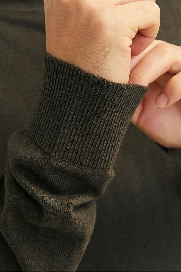 Jack & Jones Jersey b&aacute;sico de cuello alto verde