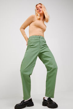 Springfield Jeans mom fit cor verde